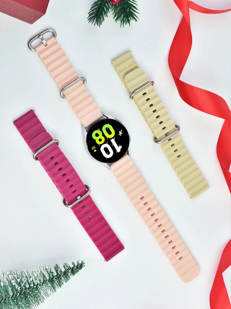 Ремешок для часов Ocean Samsung Galaxy Watch 5/4 44 мм/40 мм 5 pro 45 силиконовый браслет galaxy watch 4 Classic