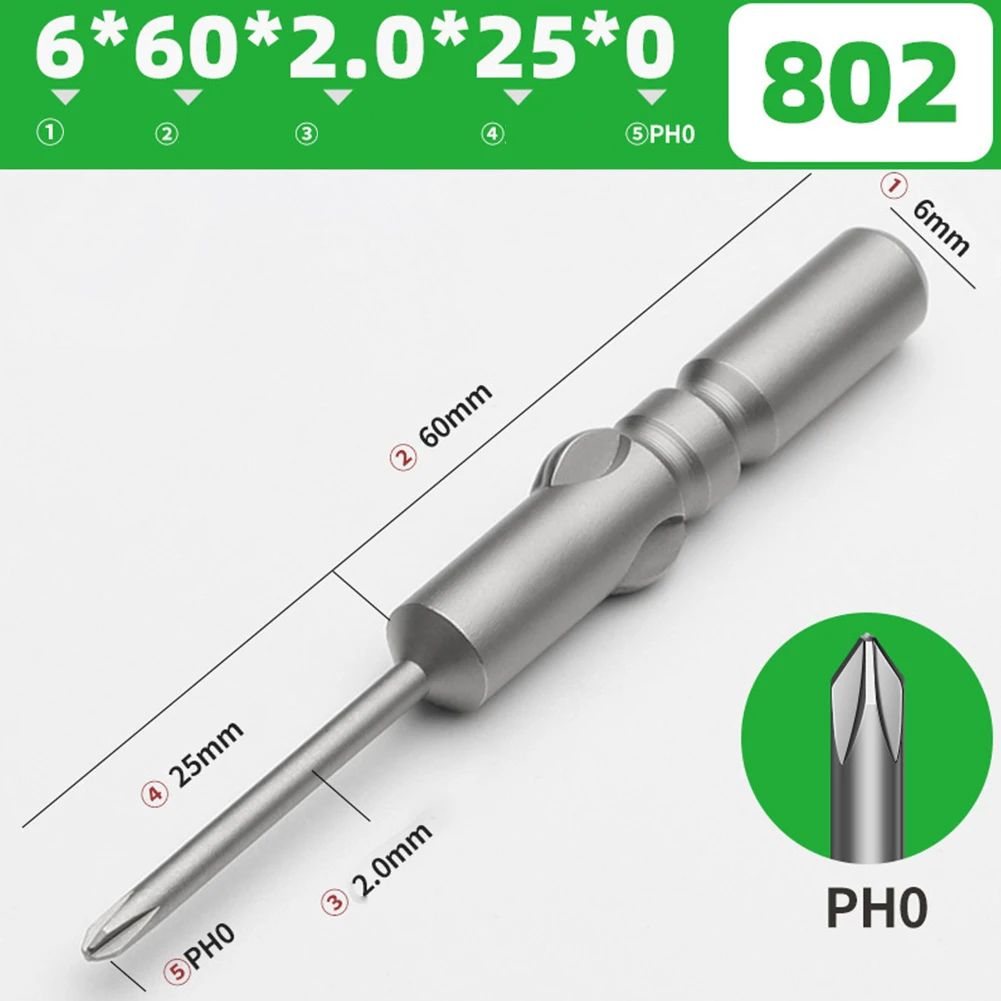 1 шт. 60-200 мм PH0 PH1 PH2 электрическая крестовая отвертка магнитные отвертки 6 круглый
