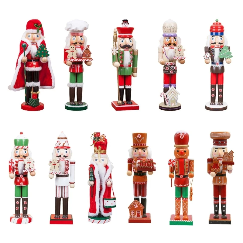 

Christmas Decorations Gingerbread Man Nutcracker Figurine Wooden Soldier King