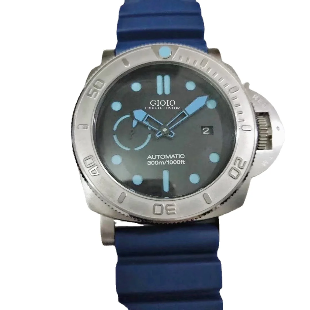 

Men automatic mechanical watch blue Rubber