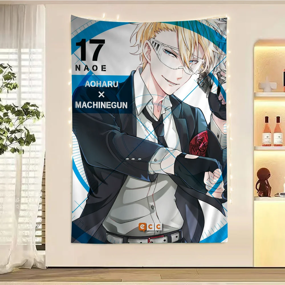 Aoharu X Machinegun гобелен из аниме для гостиной дома и общежития Декор