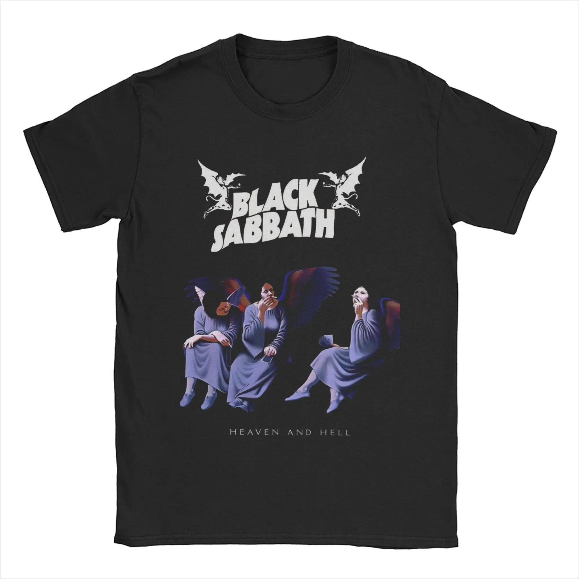 Футболка с принтом группы Black Sabbath для мужчин и женщин хлопковая одежда