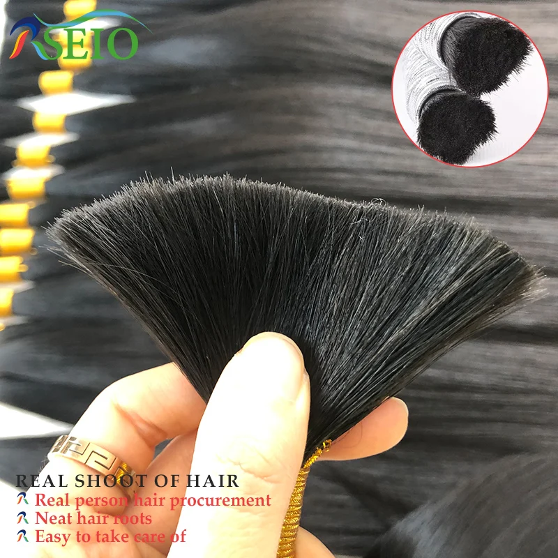 Натуральные человеческие волосы для наращивания RSEIO натуральные черные