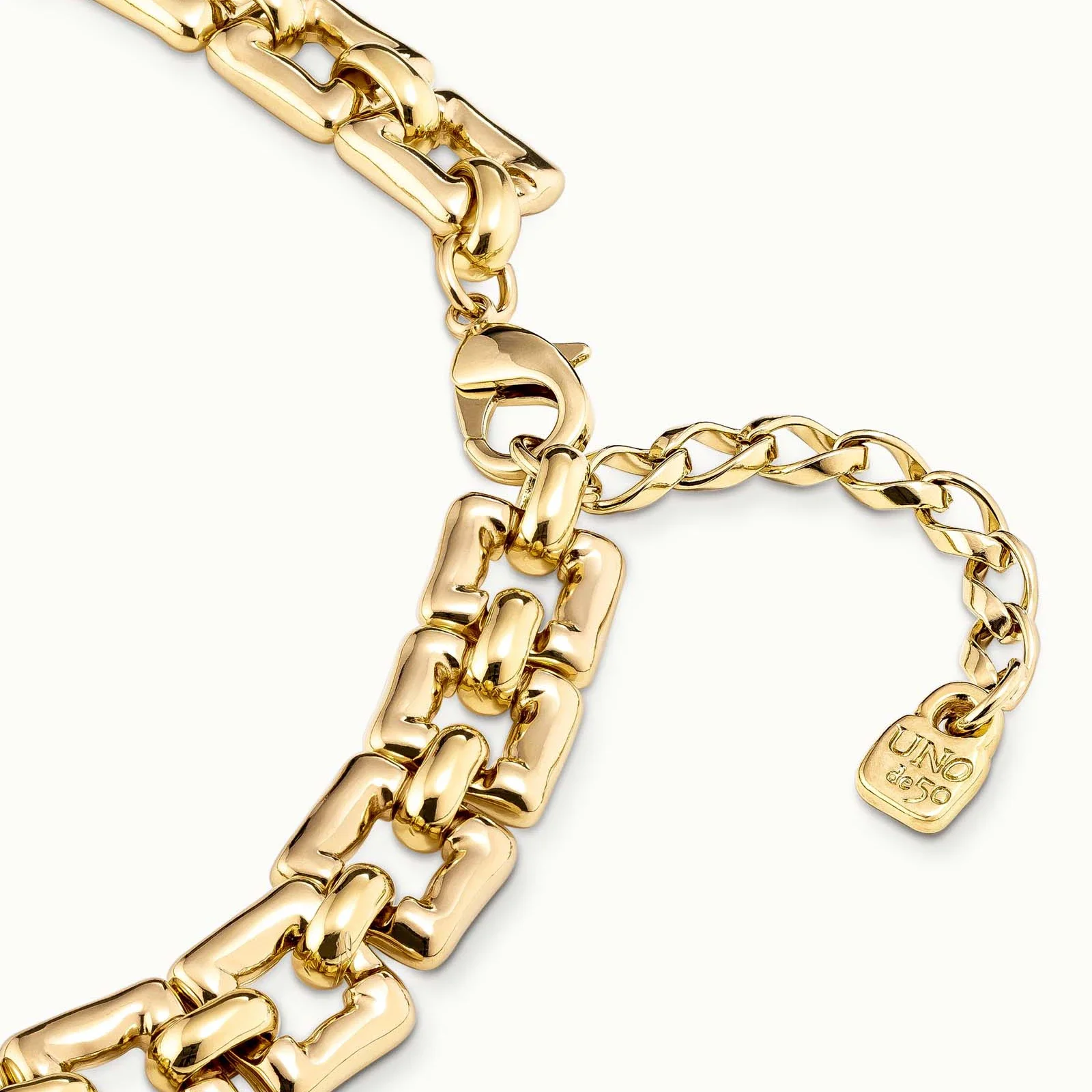 Exagerado Панк Полая Квадратная Геометрия Женское Ожерелье 50-дюймовый