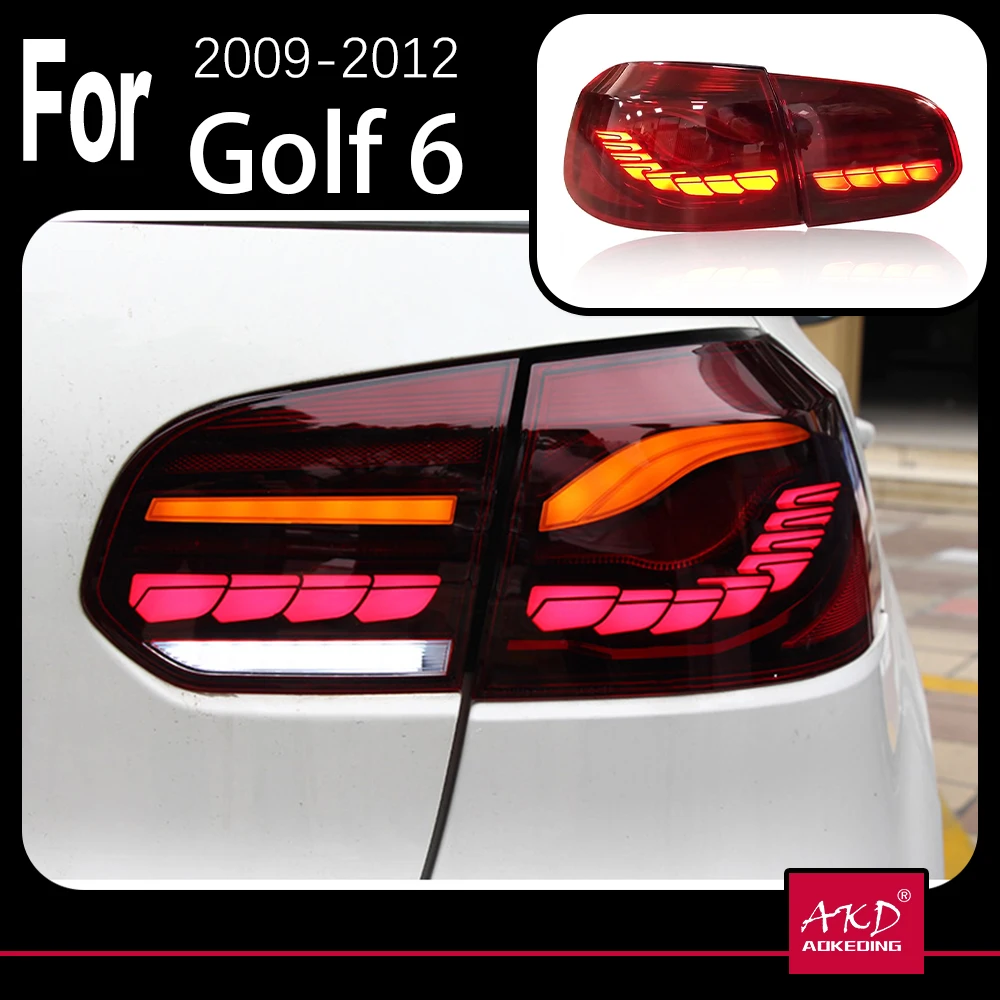 

AKD Car Styling for Golf 6 Tail Lights 2009-2012 Golf6 R20 LED Tail Lamp GTS DRL Dynami Signal Brake Reverse auto Accessories
