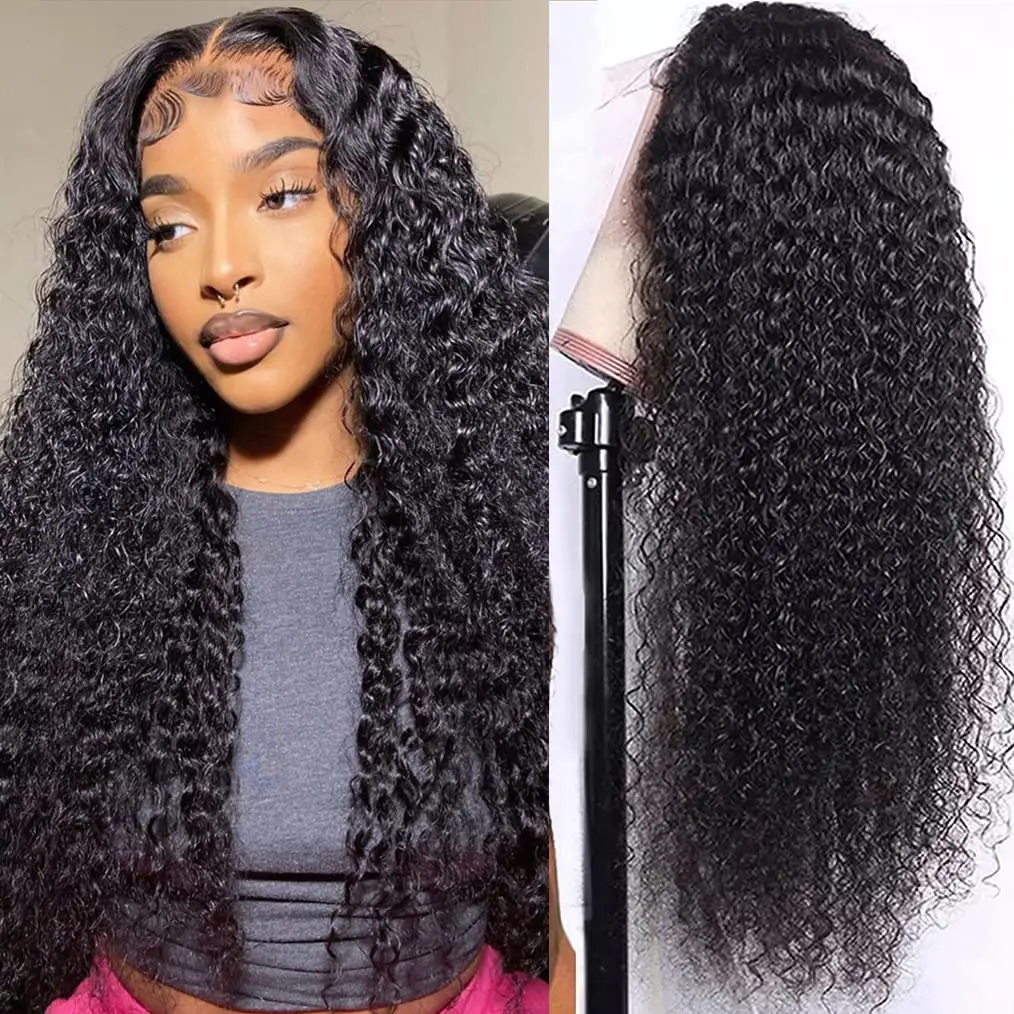 Deep Wave Lace Frontal Wig 13x6 Curly Human Hair Wigs For Women 13x6 Hd Lace Frontal Wigs Brazilian Water Wave Lace Front Wig