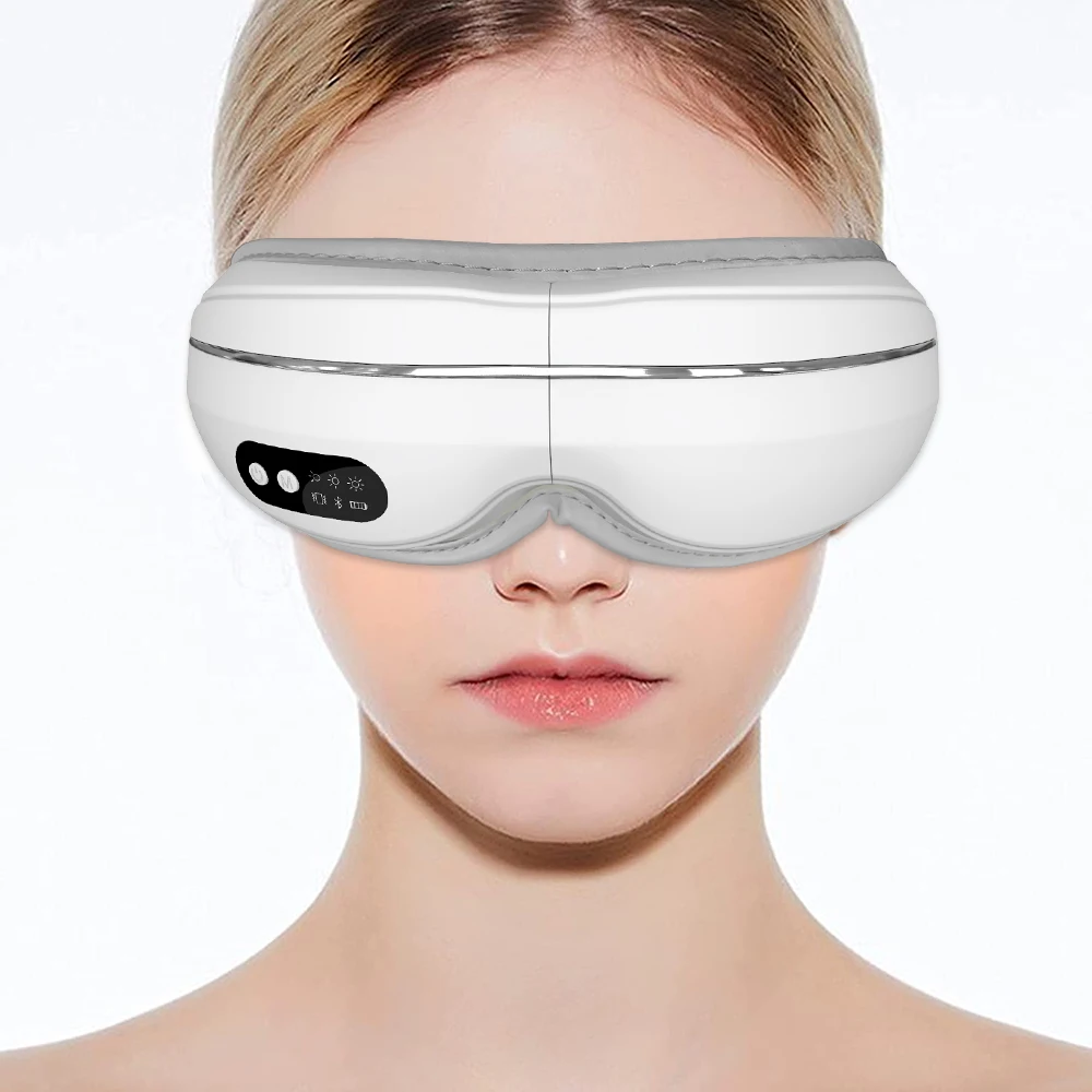 

Eye massager, with heat, Bluetooth music rechargeable eye massager, reduce eye fatigue,ideal family gift