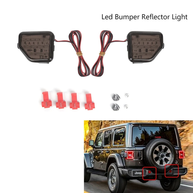 

1 пара, светодиодные фонари для заднего бампера, для Jeep Wrangler JL 2018-2022