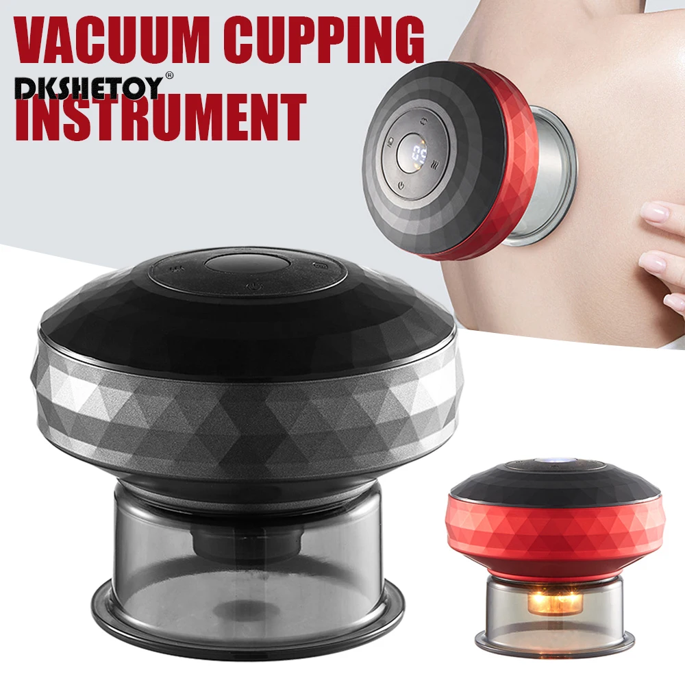 

12 Mode Electric Cupping Massage Device Wireless Gua Sha Heat Cupping Vacuum Suction Cups Scraping therapy machine Meridian