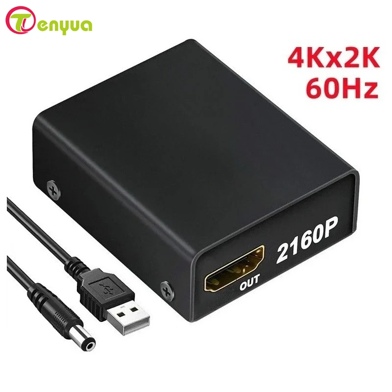 Фото Мини 4K * 2K HD-совместимый повторитель 2,0 удлинитель 3D 18 Гбит/с усилитель сигнала адаптер для PS4 HDTV ПК монитор №1