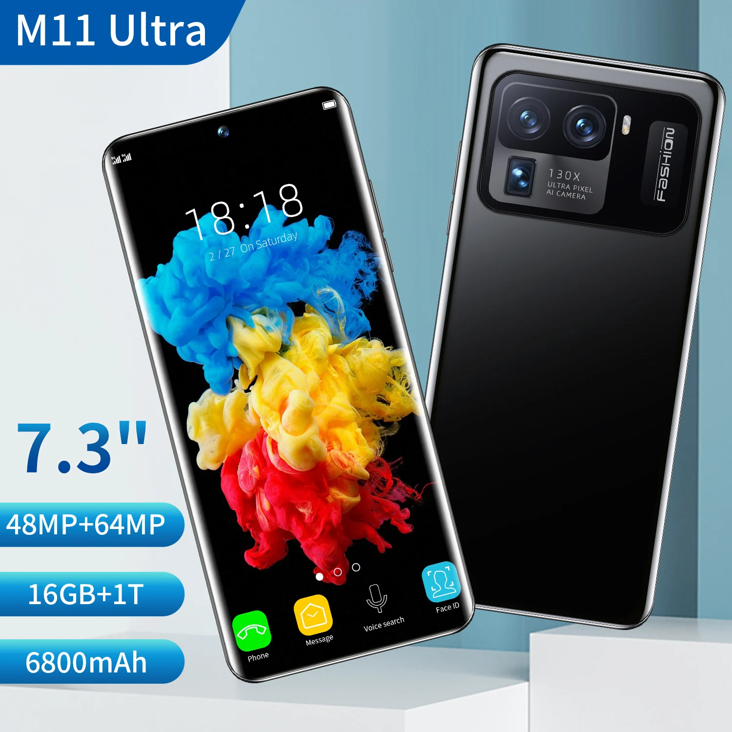 

Смартфон M11 uitra, 7,3 дюйма, 16 ГБ + 1 ТБ, Android, 6800 мАч, 48 Мп + 64 мп