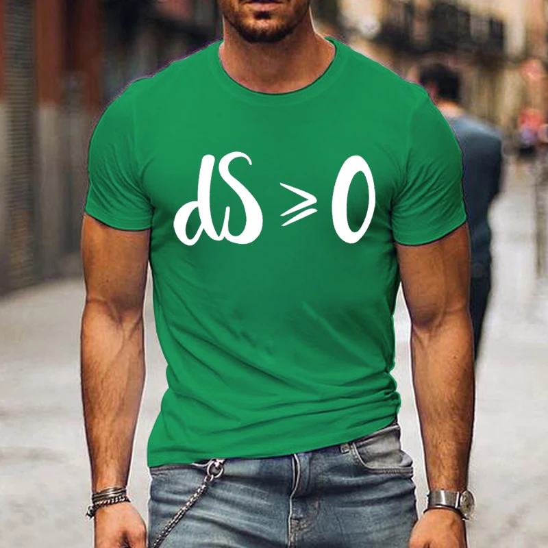 Second Law of Thermodynamics Mens T-Shirt Entropy Galaxy Funny Maths Universe -shirts Fashion Luminous Graphic T Shirts Tops
