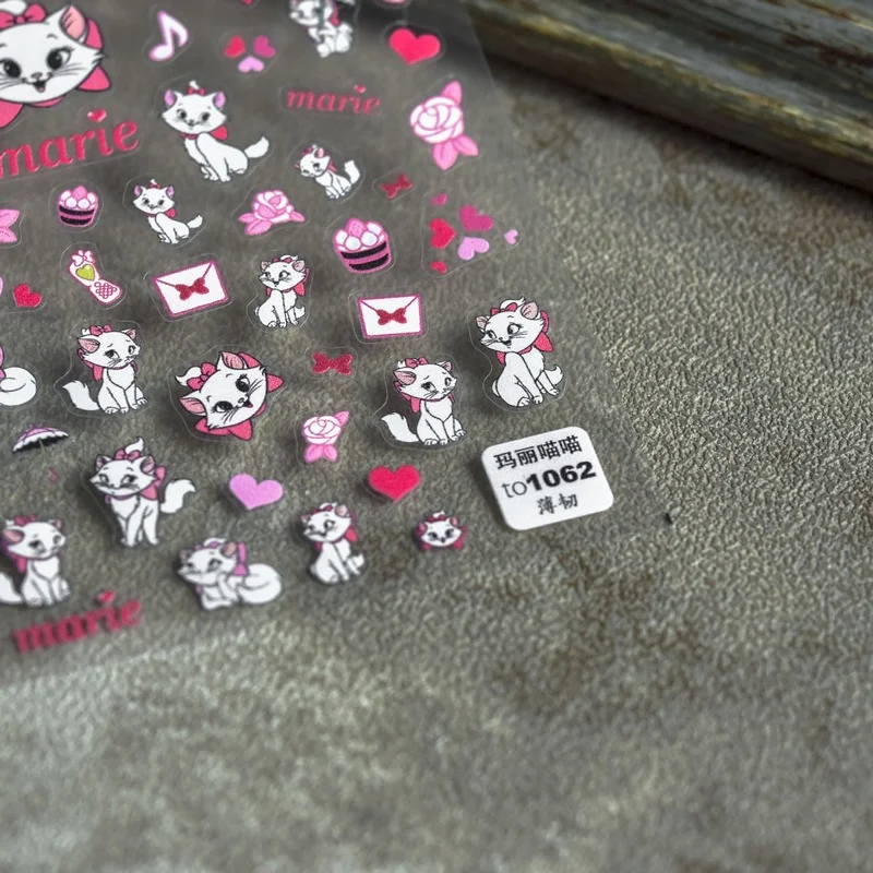 

Наклейки для ногтей Акриловые 3D с изображением сердца розы