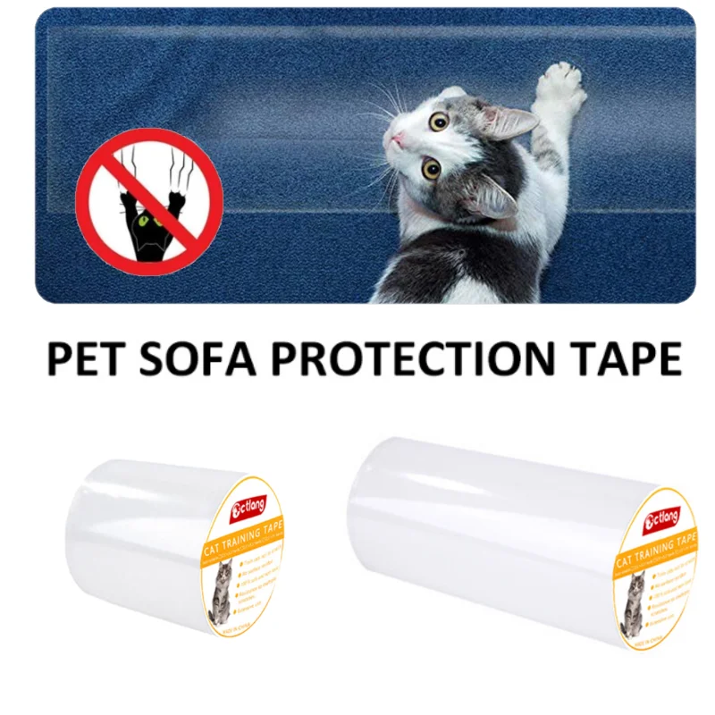 Furniture Protectors from Cats Scratch Anti Scratch Cat Training Tape Safe Clear Tape Couch Protectors Sofa Corner Scratching
