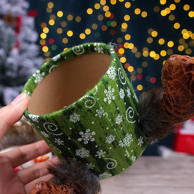 3 шт. Рождественский мешок с яблоком Рождественская кукла подарочная сумка