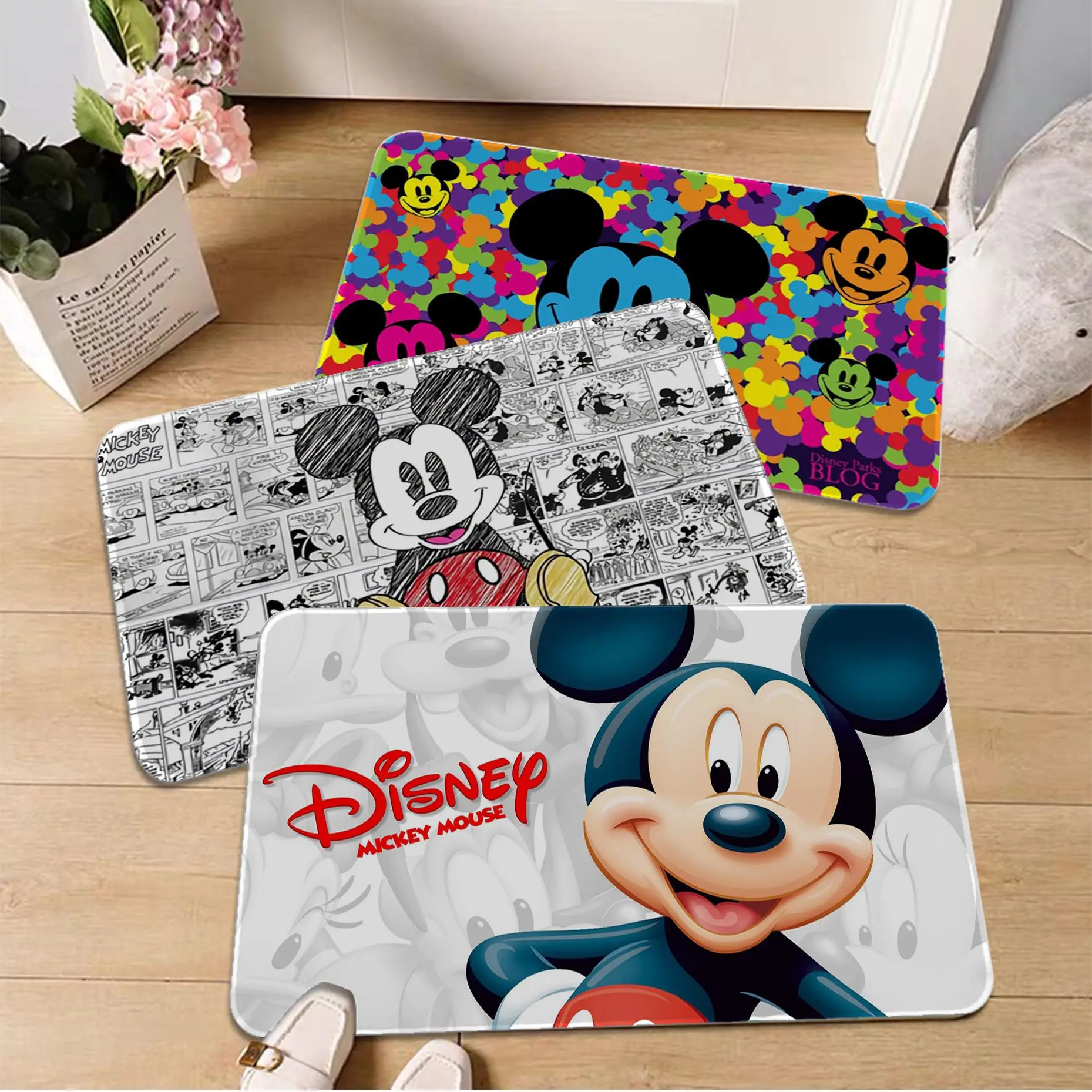 

Disney Mickey Mouse Bathroom Mat Cheaper Anti-slip Modern Living Room Balcony Printed Welcome Rug