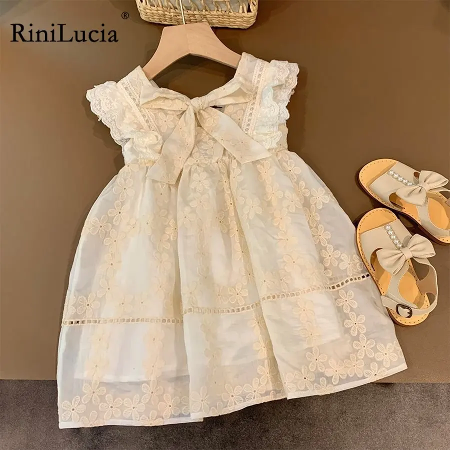 

Kids Princess Dresses for Girls Summer Lace Bow Floral Dress Wedding Birthday Party Dress Vestido Children Clothes