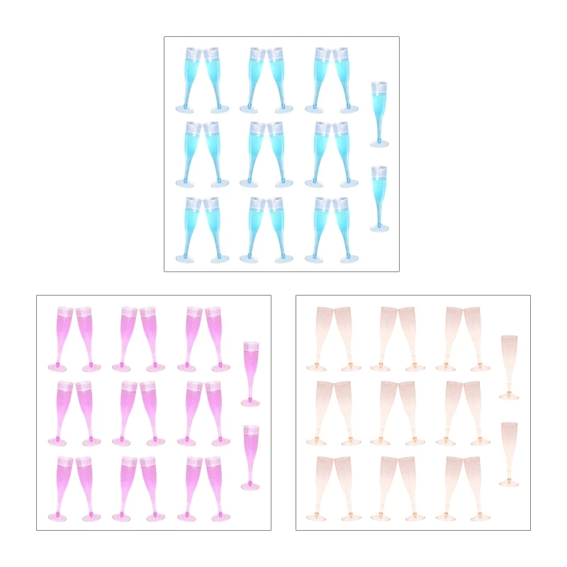 

Блестящие пластиковые бокалы для шампанского, 3 цвета на выбор Вечерние
