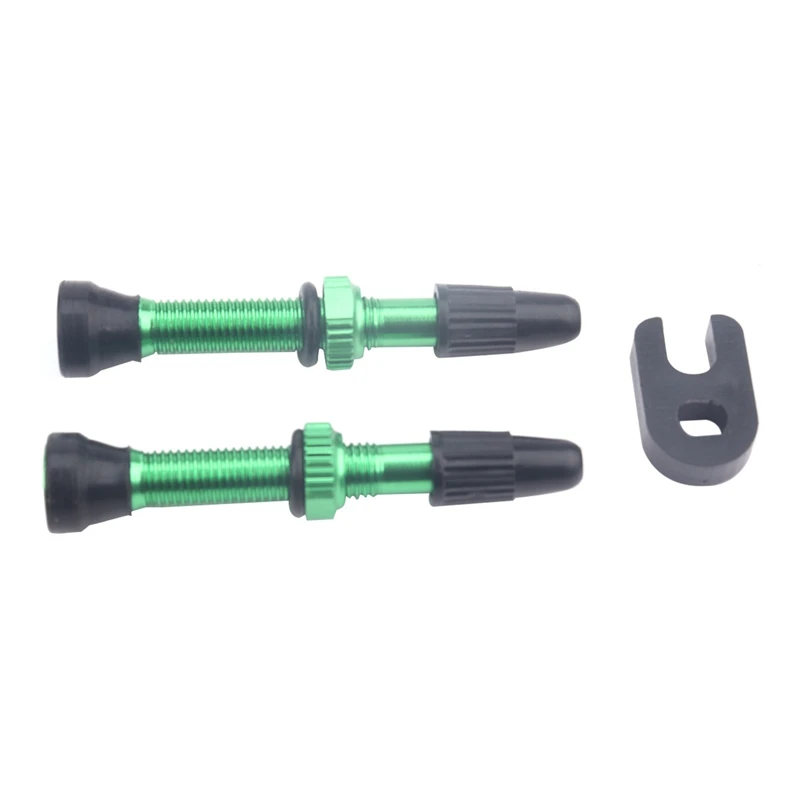 

2Pcs Bike Tubeless Presta Valves Stem Aluminum Hi Flo 40mm Universal