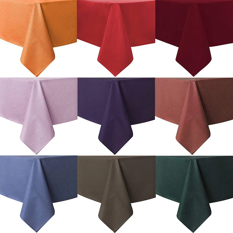 

Pure color PVC tablecloth waterproof and oil tablecloth-AN2082