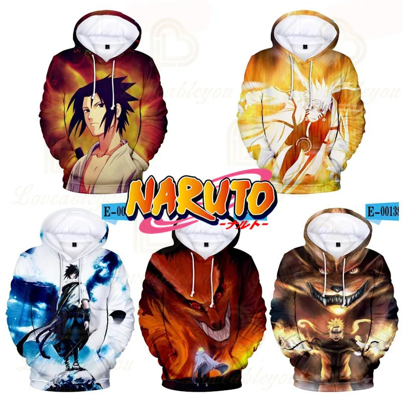 

Japanese Anime Naruto Hoodie Kakashi Akatsuki Graphic Boy Sweatshirts Sasuke Streetwear Itachi Cartoon Fashion Unisex Male Tops