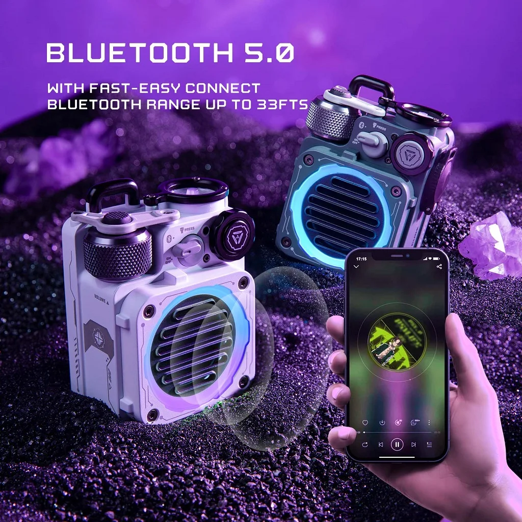 Muzen Cyber Cube Стандартный RGB портативный Bluetooth Сабвуфер беспроводной динамик XOG