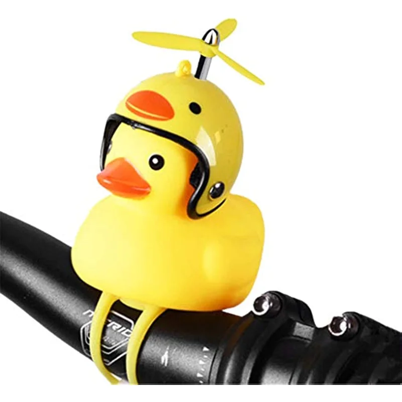 Duck Bike Bell Kids Bike Horn Cute Bicycle Lights Bell Squeeze Horns for Toddler Children Adults Cycling Motorcycle Yellow Duck