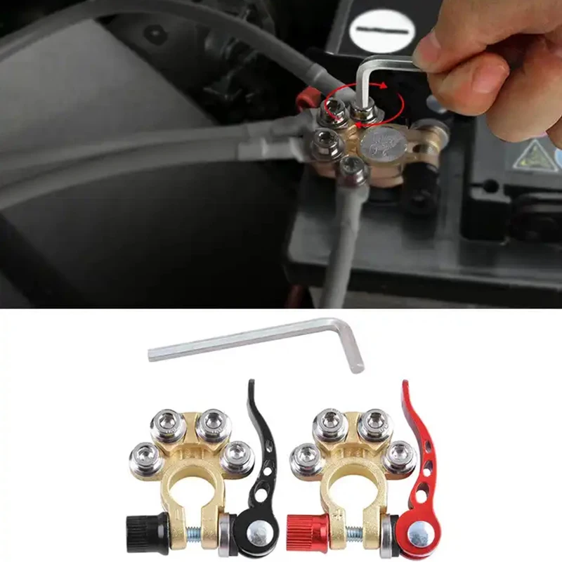 

1 Pair Car Electrical Connector Terminal Quick Release Pure Copper Adjust Disconnect Battery Clamp For Motocucle Boat Promotion