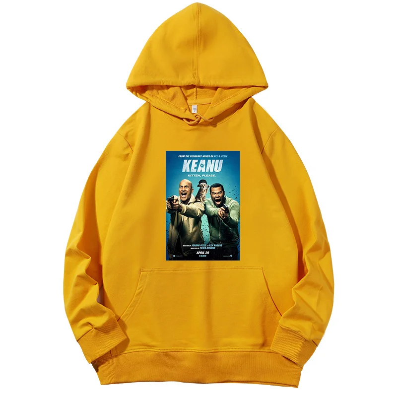 Man sweatshirts Hooded Shirt Keanu Movie Poster fashion graphic Hooded sweatshirts cotton Spring Autumn Men's sportswear