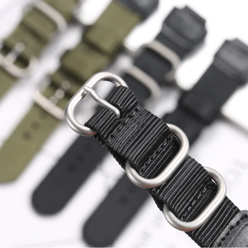 Фото Ремешок для часов 16 мм для Casio G-SHOCK GA-110 800 2100 GD100 120 G8900 5600 GW-M5610 6900 GLS-8900, нейлоновый ремешок для часов №3