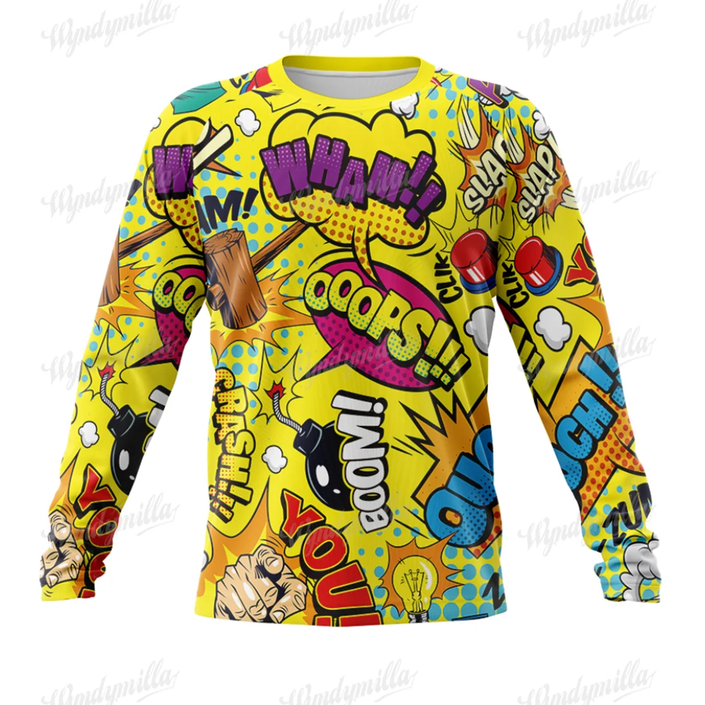 

Motocross Mountain Bike Print Mesh Breathable T-Shirt BMX DH Summer Bike Adventure Race Downhill Jersey Locomotive Clothing