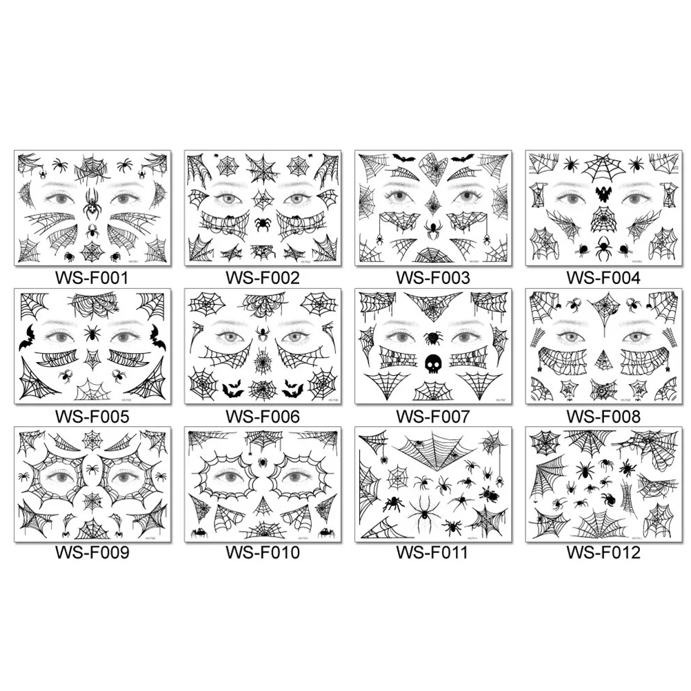 

Stickers Spider Tattoosfake Temporary Sticker Decalhallowmas Realistic Pastes Body Washable Fun Web