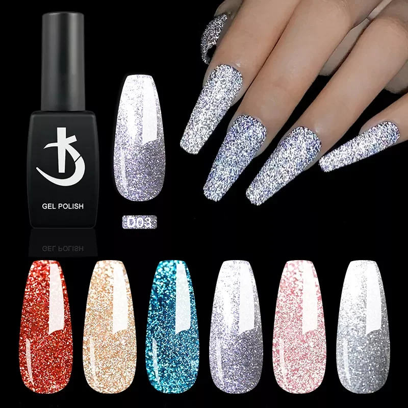 

2022New Reflective Semi-permanent Varnish 12ml Nail Glitter Gel Nail Polish Manicure Broken Diamond Gel Polish uv led Enamel Gel