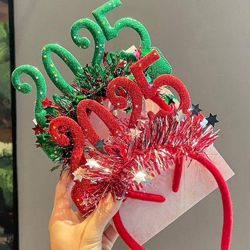 1 шт. реквизит для фотосессии на Рождество Новый год 2025 г. блестящая повязка