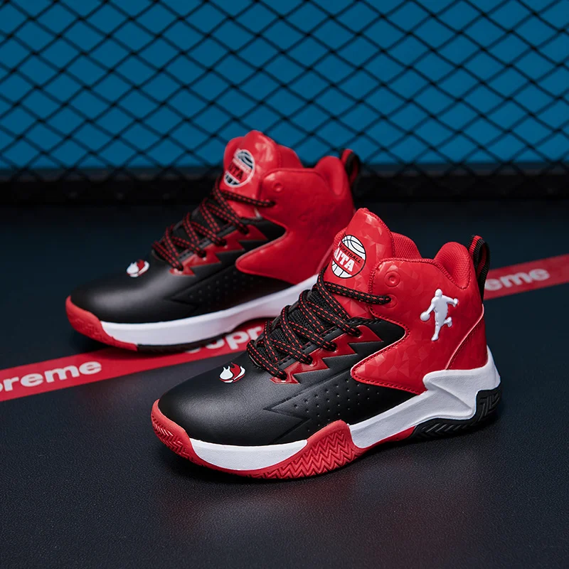 

Boys Brand Shoes High Top Thick Sole Leather Kids Sneakers Boys Basketball Shoes Children Sport Shoes Boy Basket Trainer Shoes