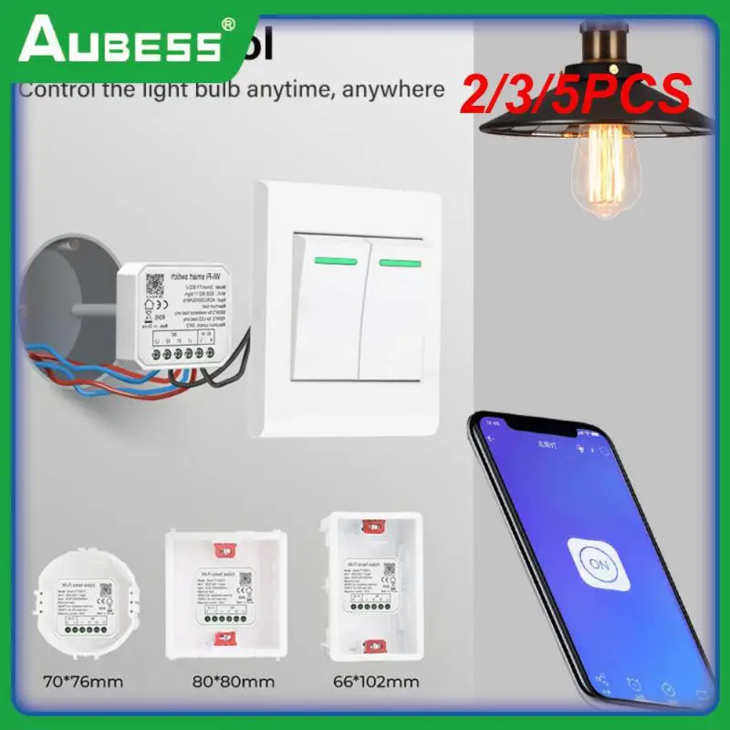 

2/3/5PCS Smart Life Remote Control Smart Light Switch Tuya Sanrt Wireless Breaker Wifi Mini Switch Module Smart Home