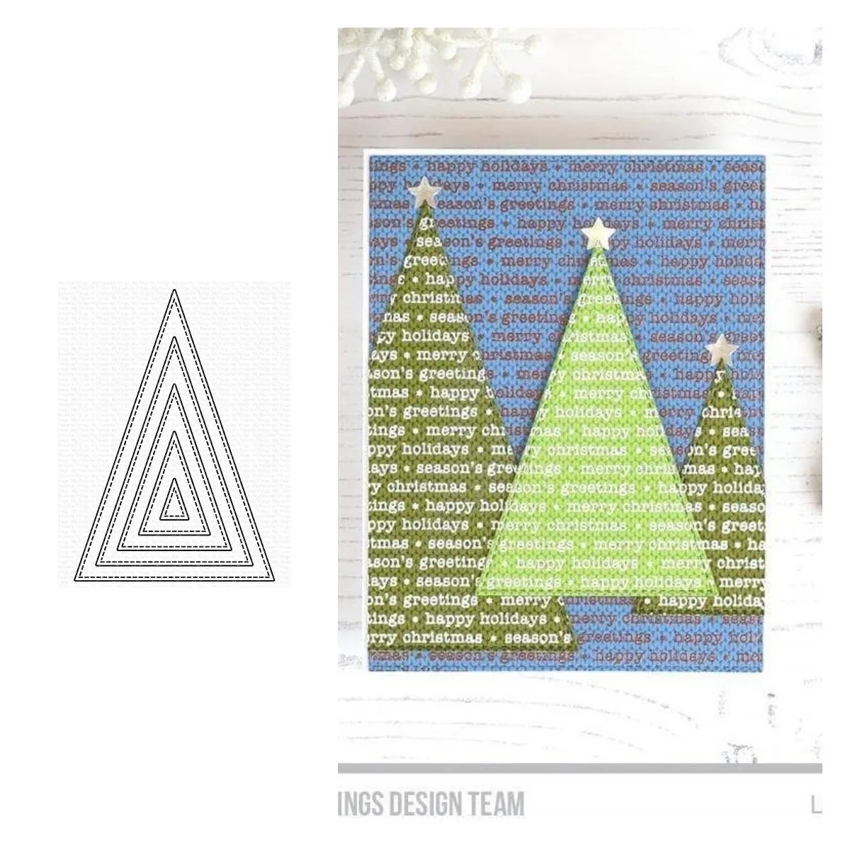 

Stitched Tall Triangle Metal Cutting Dies Scrapbook Diary Decoration Stencil Embossing Template Diy Greeting Card Handmade