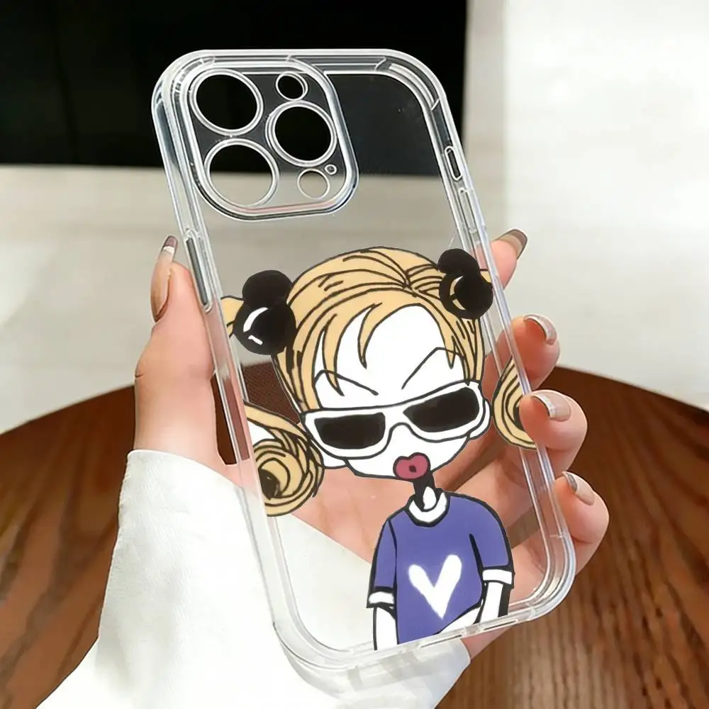 Фото Чехол Kouda M-Mikako для iPhone 17 16 15 14 13 12 11 Mini Pro Max Plus, прозрачная накладка №2