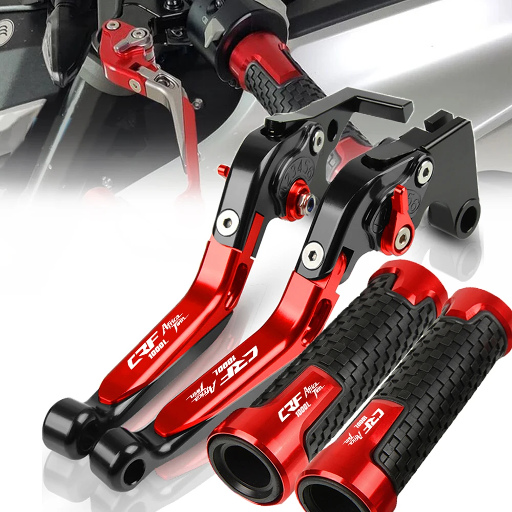 

Handle Grips Ends Motorcycle For Honda CRF 1000L CRF1000L AFR 2015-2019 2018 2017 2016 CNC Aluminum Brake Clutch Lever Handlebar