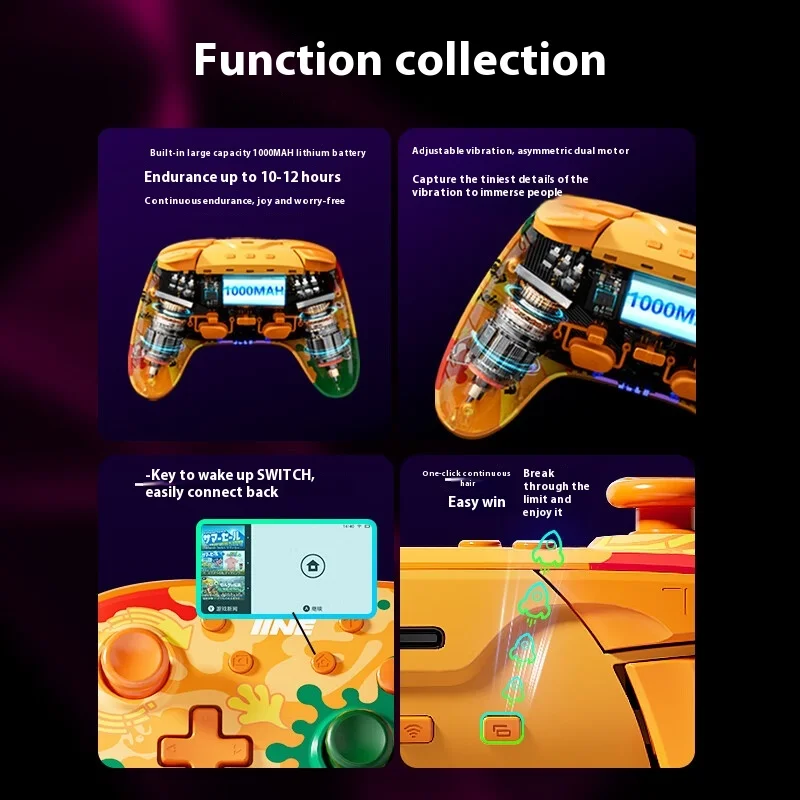 Игровой контроллер IINES с Bluetooth беспроводной многорежимный игровой