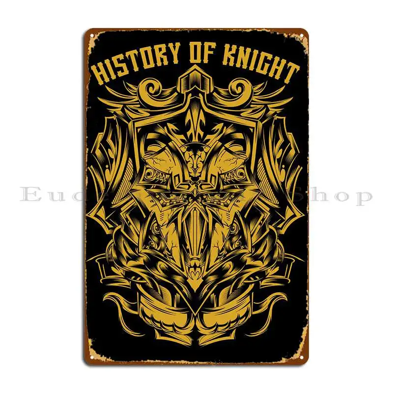 Металлический знак рыцаря Histroy, дизайн домашнего кинотеатра, печатный дизайн, оловянный знак, плакат