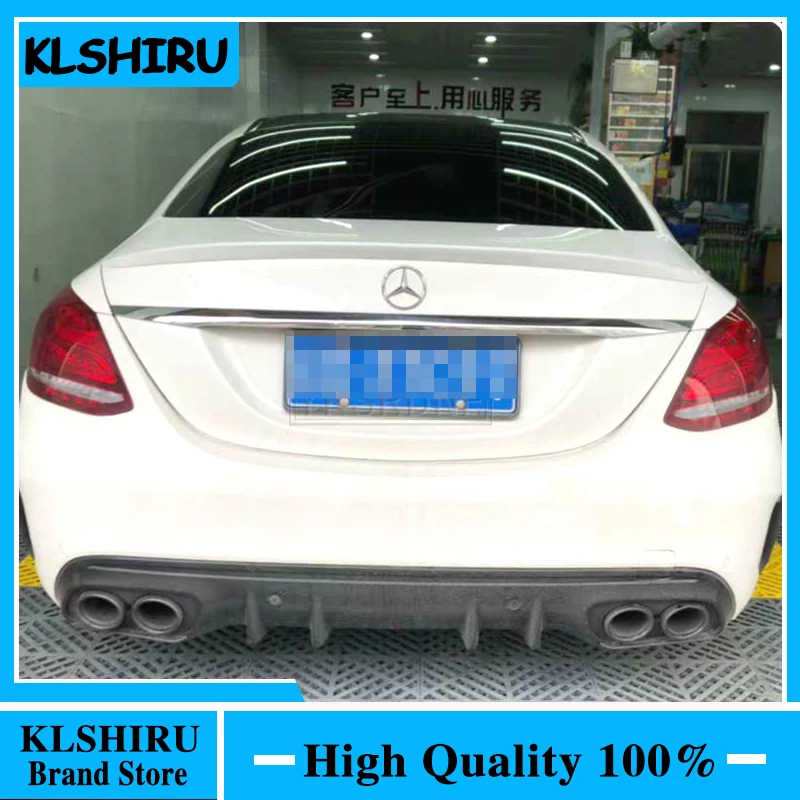 

For Mercedes Benz W205 C-class 2014 2015 2016 2017 2018 2019 Rear Spoiler ABS Material Primer Color Car Tail Wing Decoration