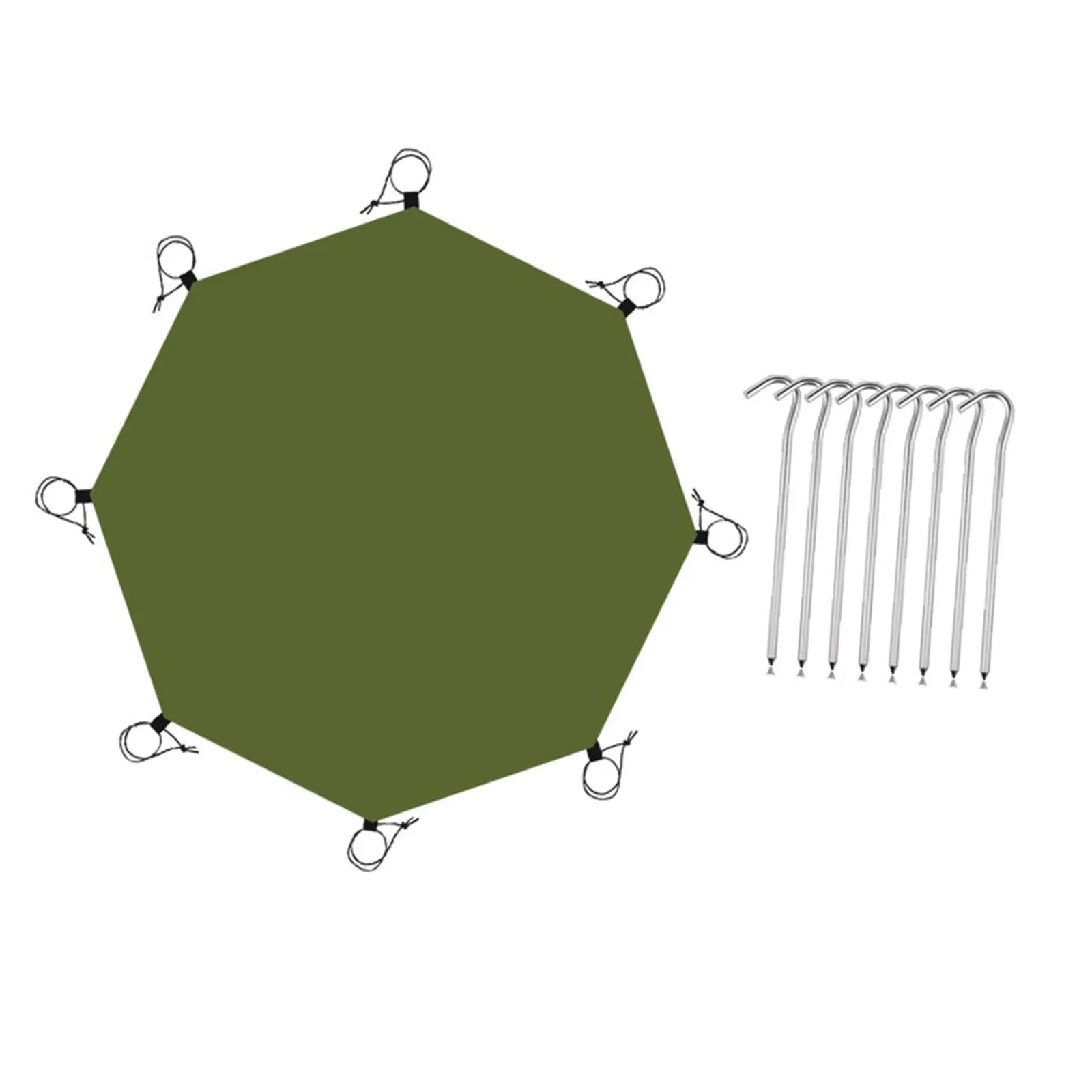 Восьмиугольный напольный коврик со следами палатки для пикника походов
