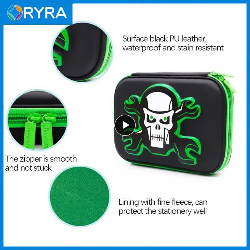 

Cartoon EVA Pencil Case Large Capacity Cute Waterproof And Stain Proof Pencil Case Student PU Leather Stationery Storage Box