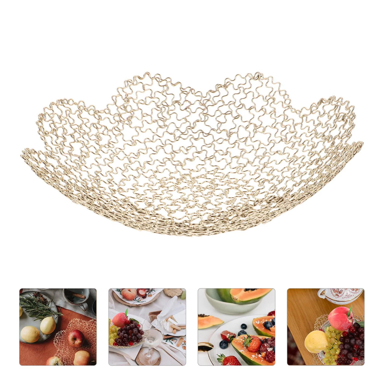 

1pc Fantastic Fruit Tray Iron Food Storage Container Nuts Storage Holder