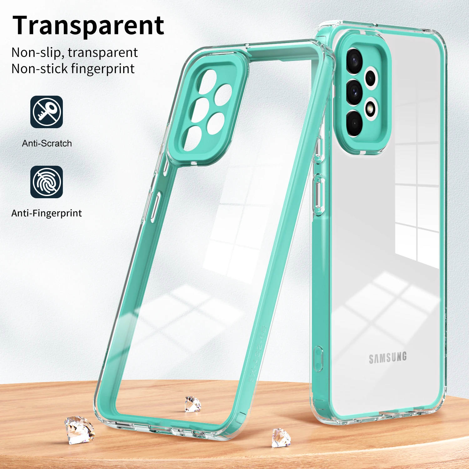 

3 IN 1 Frame Case for Samsung Galaxy A72 4G 5G Luxury Clear Armor Shockproof Soft Edges Hard Phone Cover SamsungA72 GalaxyA72
