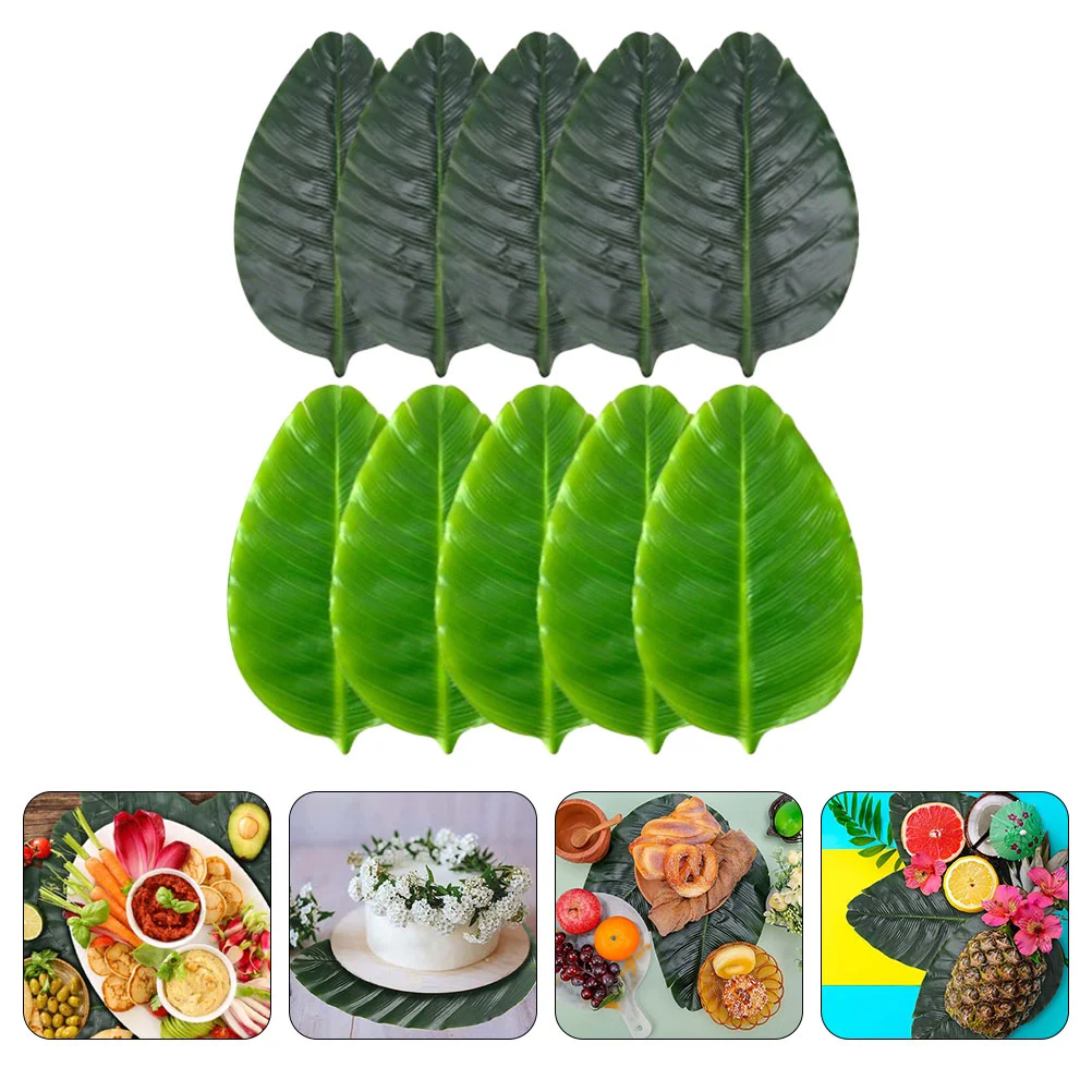 

10pcs Creative Desktop Leaf Placemats Dining Table Decors Table Protection Pads