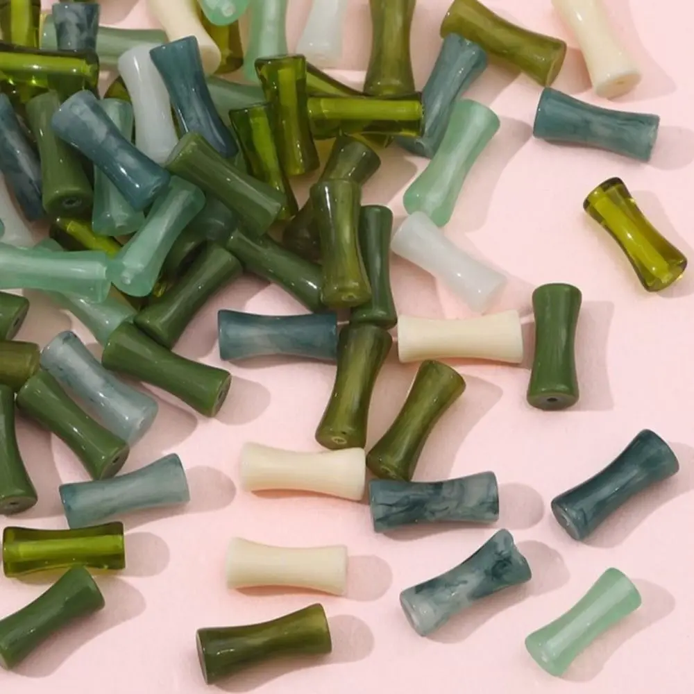 

Perforating Earrings Bracelet Accessories Imitation Jade Beads Women Diy Jewelry Bamboo Joint Shape Beads Resin Pendant