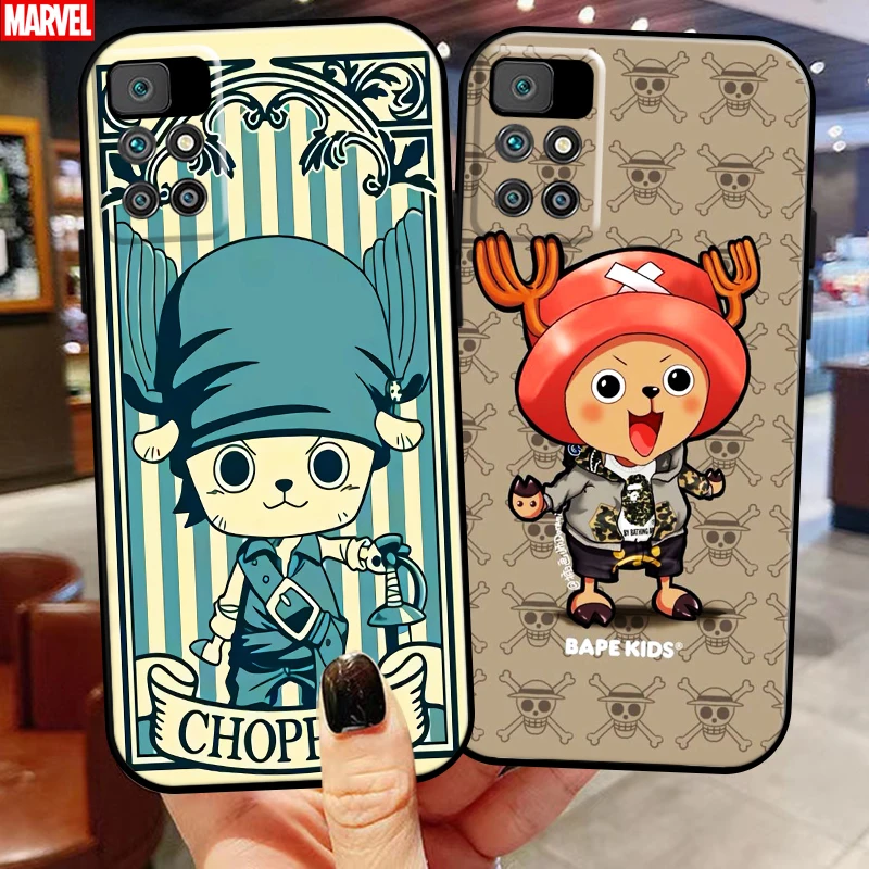 

Anime One Piece Tony Tony Chopper For Xiaomi Redmi 10 6.5 Inch Phone Case Black Silicone Cover Coque Funda Soft Back