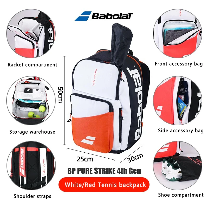 Ракетки для тенниса Babolat 2024 серии PURE STRIKE рюкзак теннисных ракеток 2-3